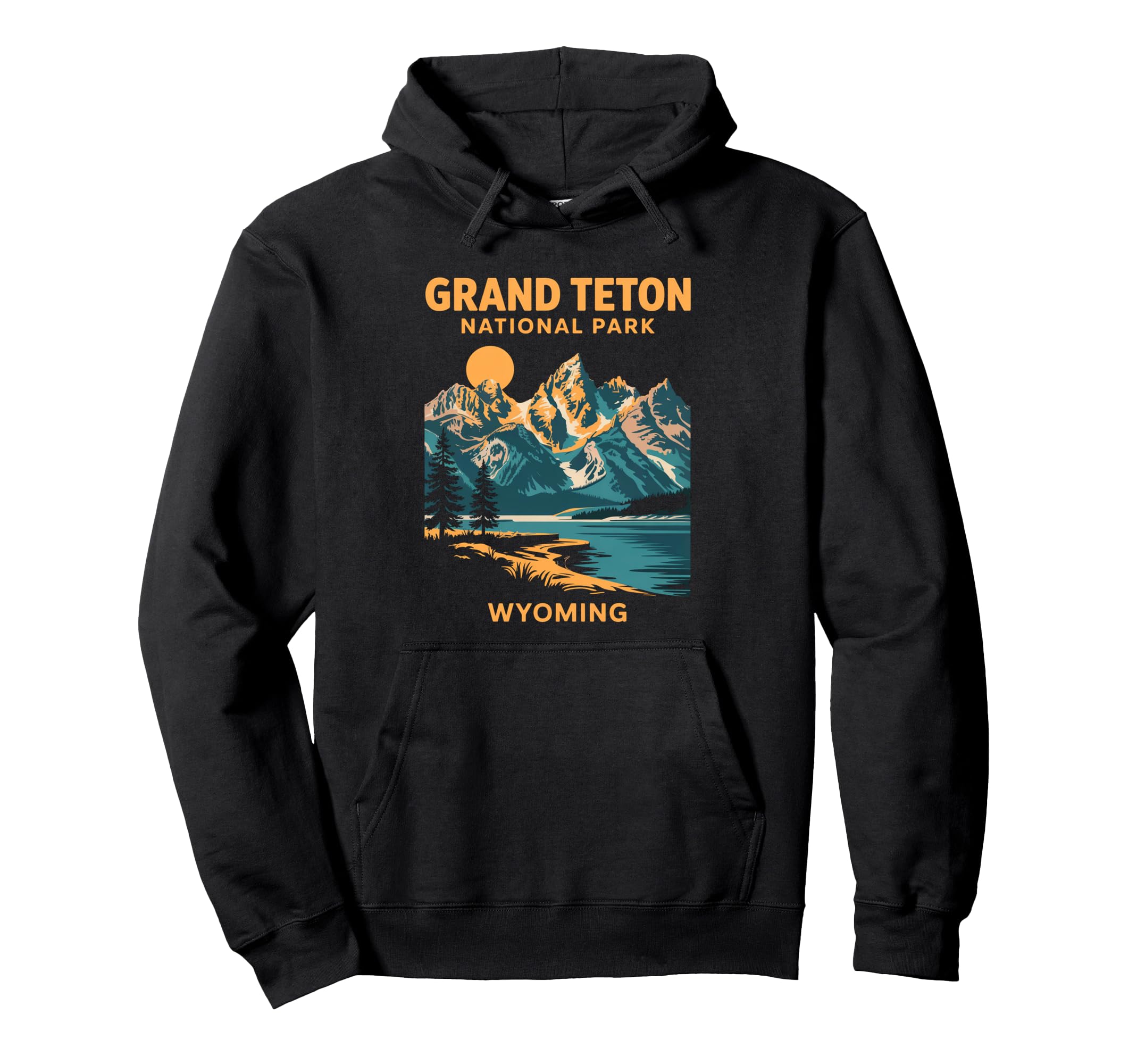 Grand Teton National Park Wyoming Hoodie - Custom Art Print for Adults - T-Shirt, Sweatshirt, Hoodie