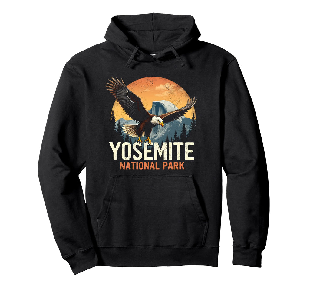 Yosemite National Park Mountain Wildlife Hoodie - Trendy Graphic Unisex - T-Shirt, Sweatshirt, Hoodie