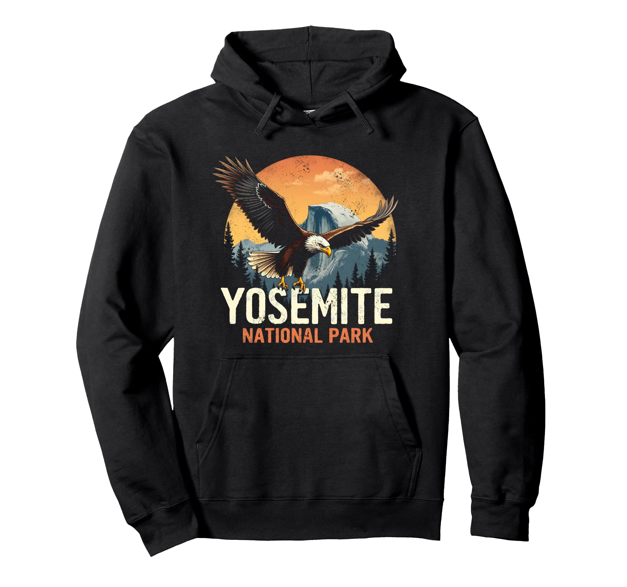 Yosemite National Park Mountain Wildlife Hoodie - Trendy Graphic Unisex - T-Shirt, Sweatshirt, Hoodie