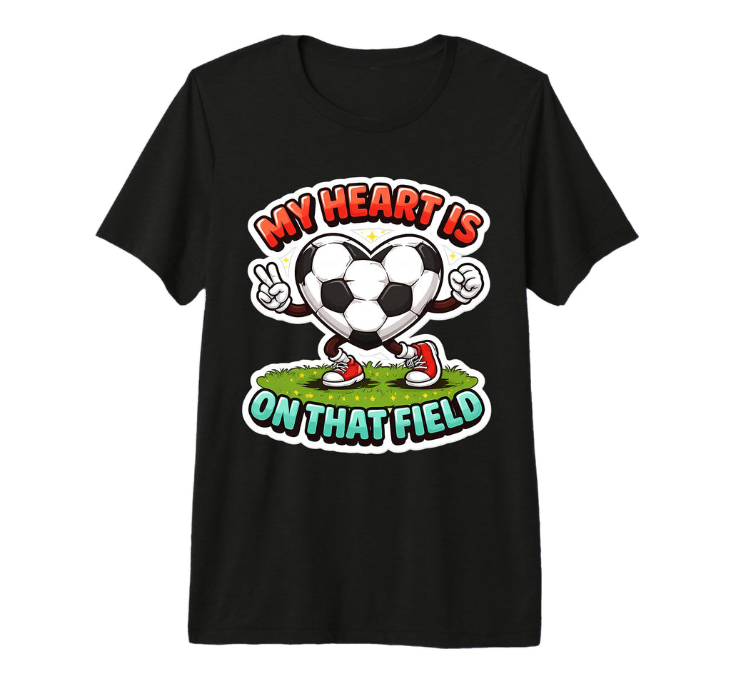 My Heart Is That Field Soccer Mother T-Shirt - Minimalist Print Men Women - T-Shirt, Sweatshirt, Hoodie