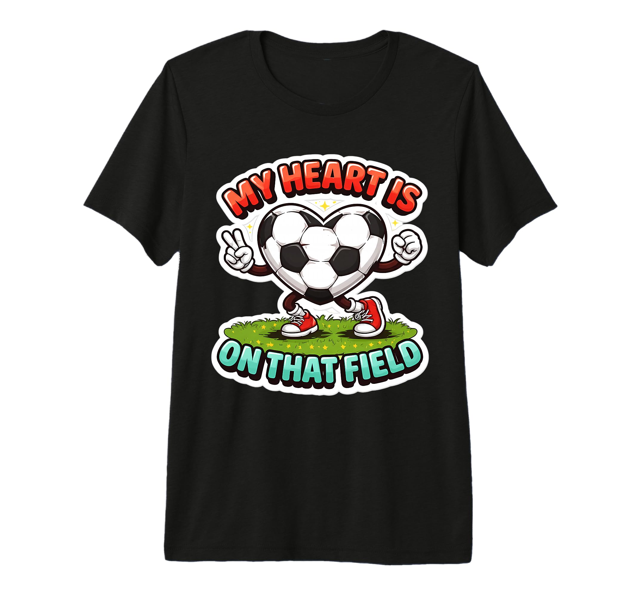 My Heart Is That Field Soccer Mother T-Shirt - Minimalist Print Men Women - T-Shirt, Sweatshirt, Hoodie