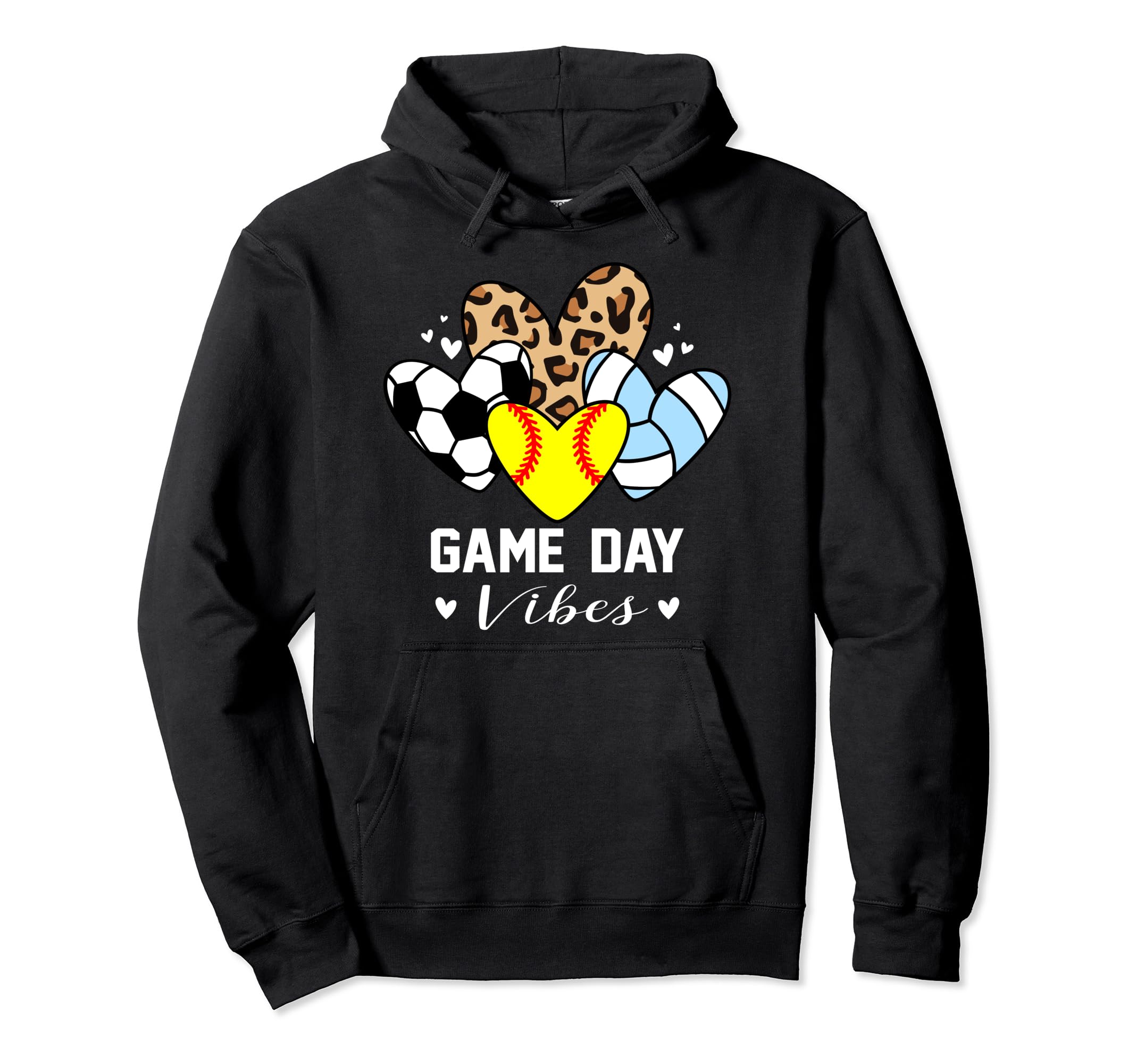 Game Day Vibes Funny Softball Volleyball Hoodie - Streetwear Style Unisex - T-Shirt, Sweatshirt, Hoodie
