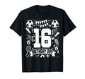 Soccer Birthday 16 Years Football T-Shirt - Custom Art Print for Adults - T-Shirt, Sweatshirt, Hoodie