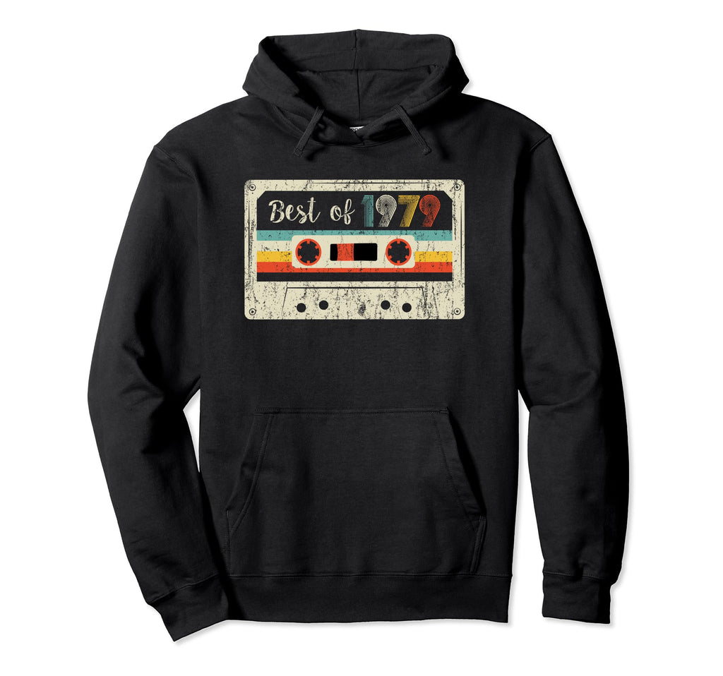 Best 1979 1979 Cassette Tape Hoodie - Fun Novelty Design for Adults - T-Shirt, Sweatshirt, Hoodie