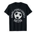 Grand Forks County Soccer Distressed 90S T-Shirt - Unique Graphic Unisex - T-Shirt, Sweatshirt, Hoodie