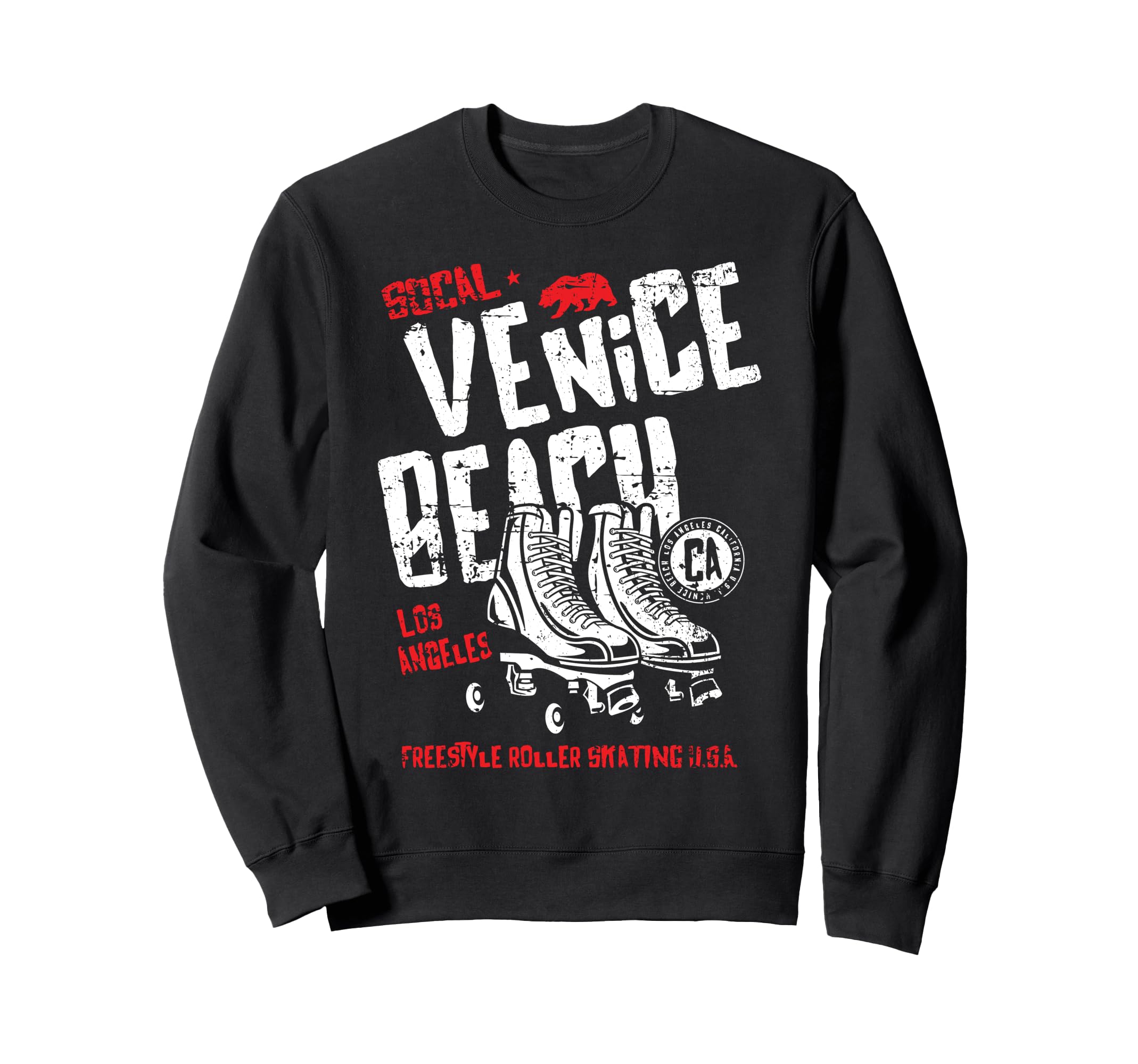 Venice Beach California Roller Skate Sweatshirt - Graphic Print for Adults - T-Shirt, Sweatshirt, Hoodie