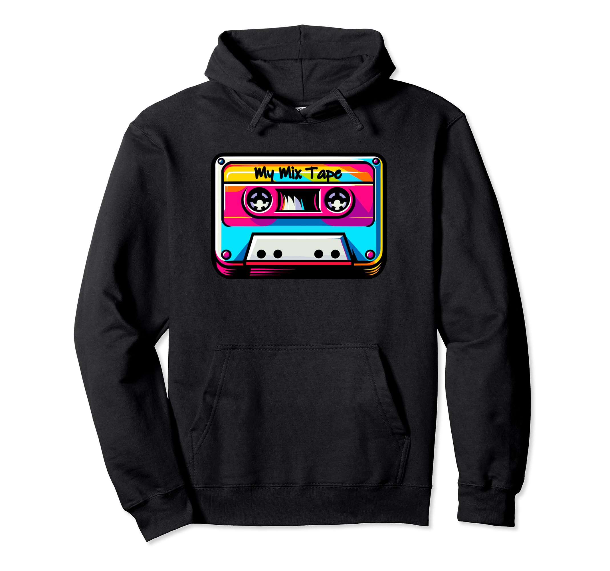 Cassette Mix Tape Funny 80S 90S Hoodie - Graphic Print Unisex - T-Shirt, Sweatshirt, Hoodie