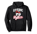 Raising Ballers Soccer Volleyball Mom Hoodie - Aesthetic Graphic Men Women - T-Shirt, Sweatshirt, Hoodie