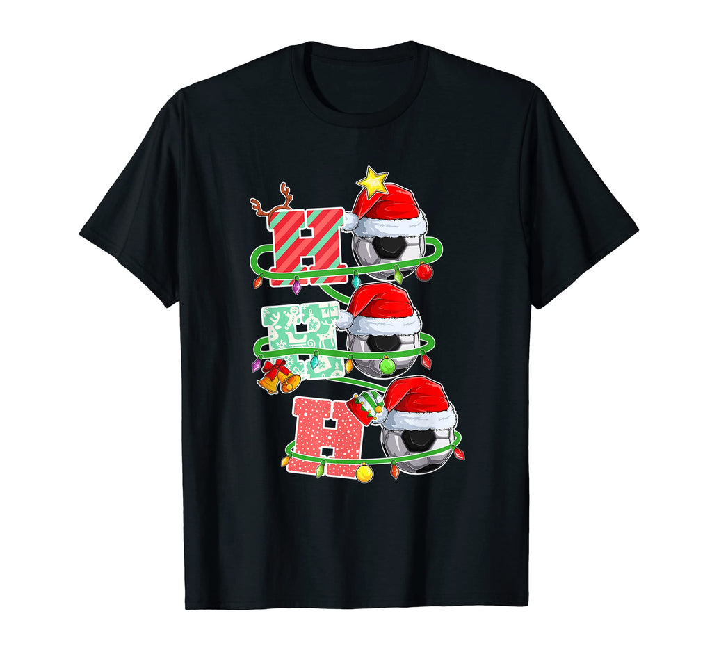 Ho Ho Ho Pajama Soccer Funny Santa Gift T-Shirt - Graphic Print Men Women - T-Shirt, Sweatshirt, Hoodie