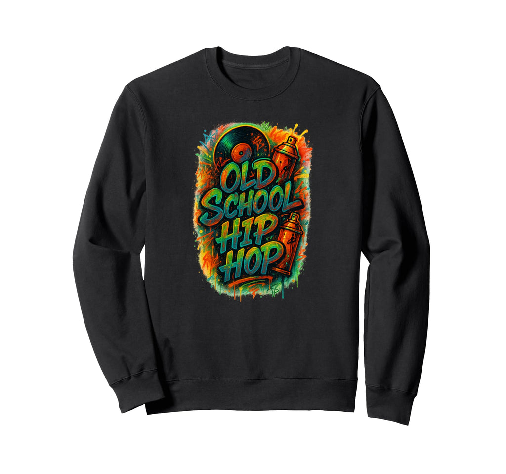 Old School Hip Hop Graffiti Vinyl Sweatshirt - Unique Graphic for Adults - T-Shirt, Sweatshirt, Hoodie