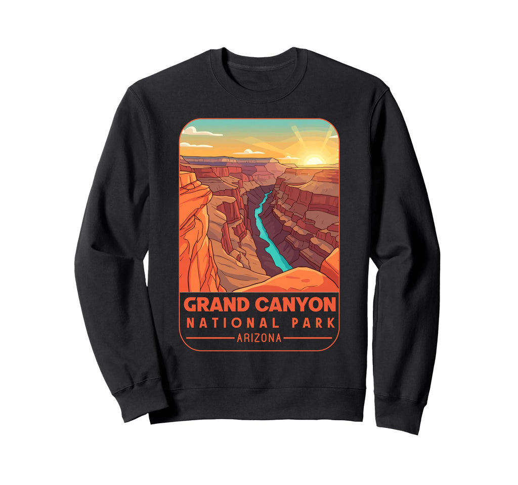 Grand Canyon National Park Throwback Sweatshirt - Unique Graphic Men Women - T-Shirt, Sweatshirt, Hoodie