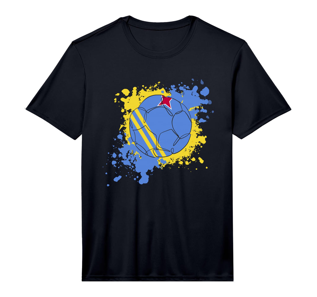 Soccer Ball Flag Aruba Performance T-Shirt - Novelty Apparel Unisex - T-Shirt, Sweatshirt, Hoodie