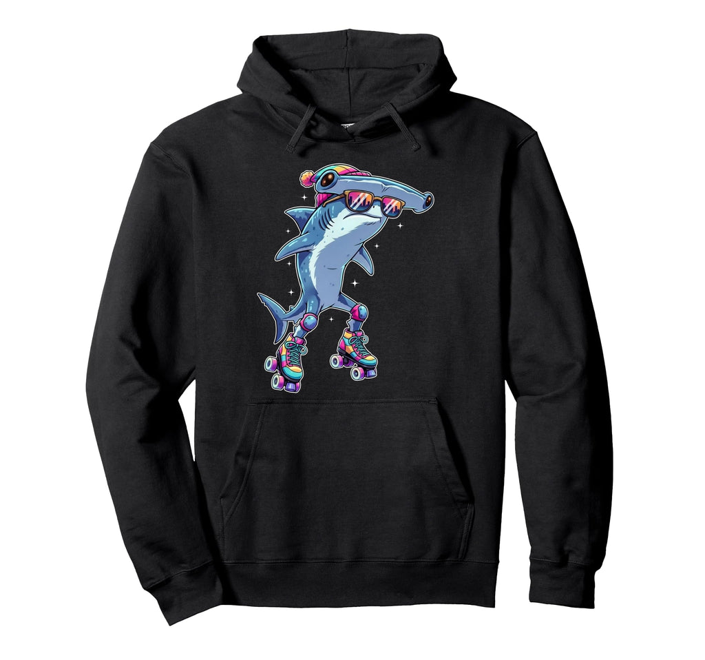 Funny Hammerhead Shark Roller Skates Hoodie - Streetwear Style Men Women - T-Shirt, Sweatshirt, Hoodie