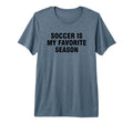 Soccer Is My Favorite Season Tri T-Shirt - Fun Novelty Design for Adults - T-Shirt, Sweatshirt, Hoodie