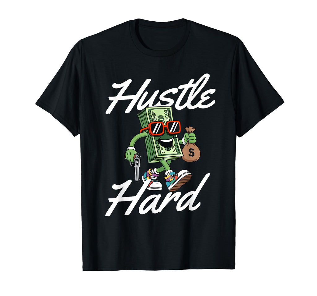 Hustle Hard 80S 90S Old School Hip Hop T-Shirt - Minimalist Print Unisex - T-Shirt, Sweatshirt, Hoodie