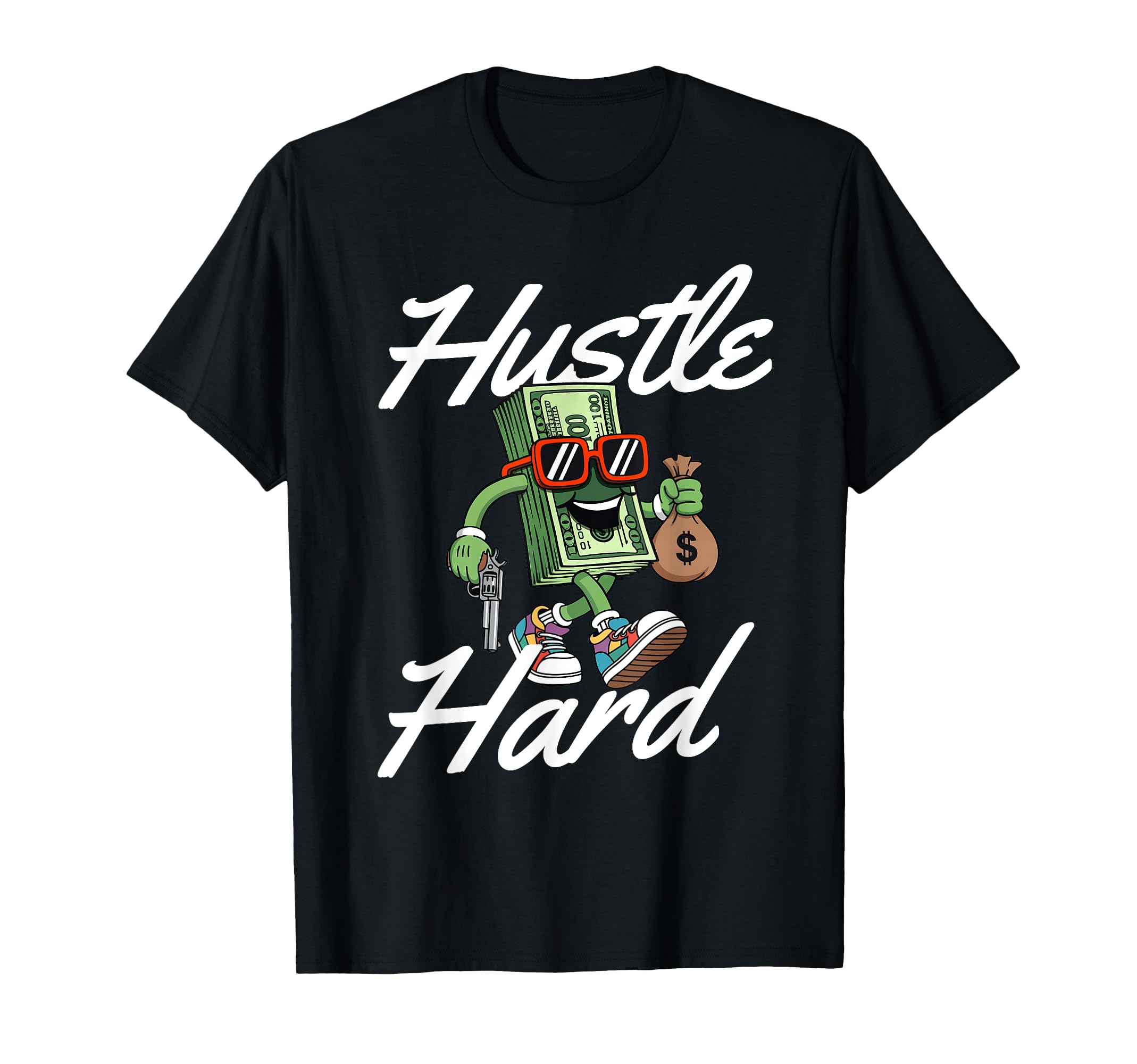 Hustle Hard 80S 90S Old School Hip Hop T-Shirt - Minimalist Print Unisex - T-Shirt, Sweatshirt, Hoodie
