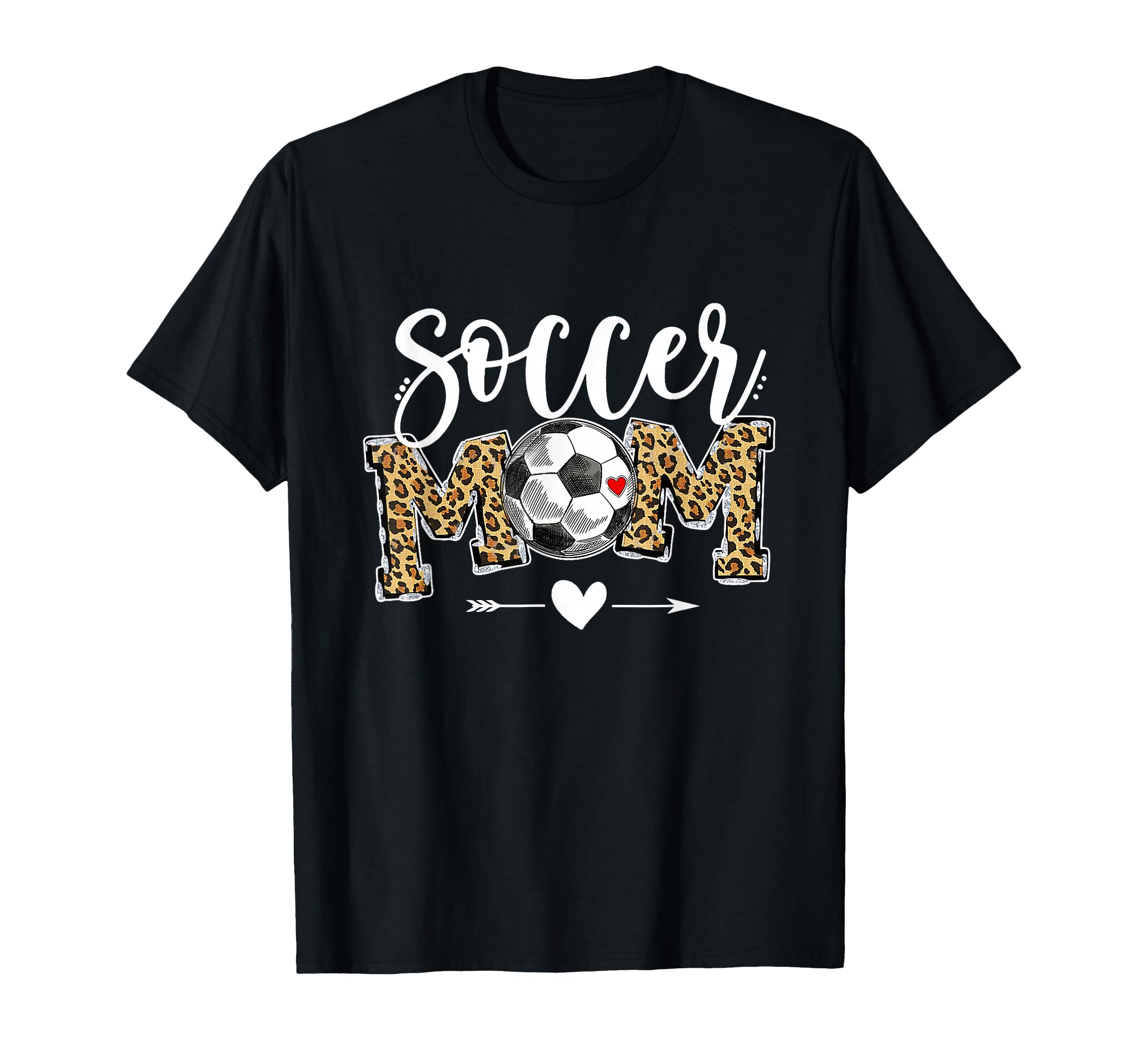 Soccer Mom Leopard Funny Soccer T-Shirt - Fun Novelty Design for Adults - T-Shirt, Sweatshirt, Hoodie