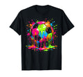 Colorful Soccer Ball Drip Paint Graffiti T-Shirt - Trendy Graphic Unisex - T-Shirt, Sweatshirt, Hoodie