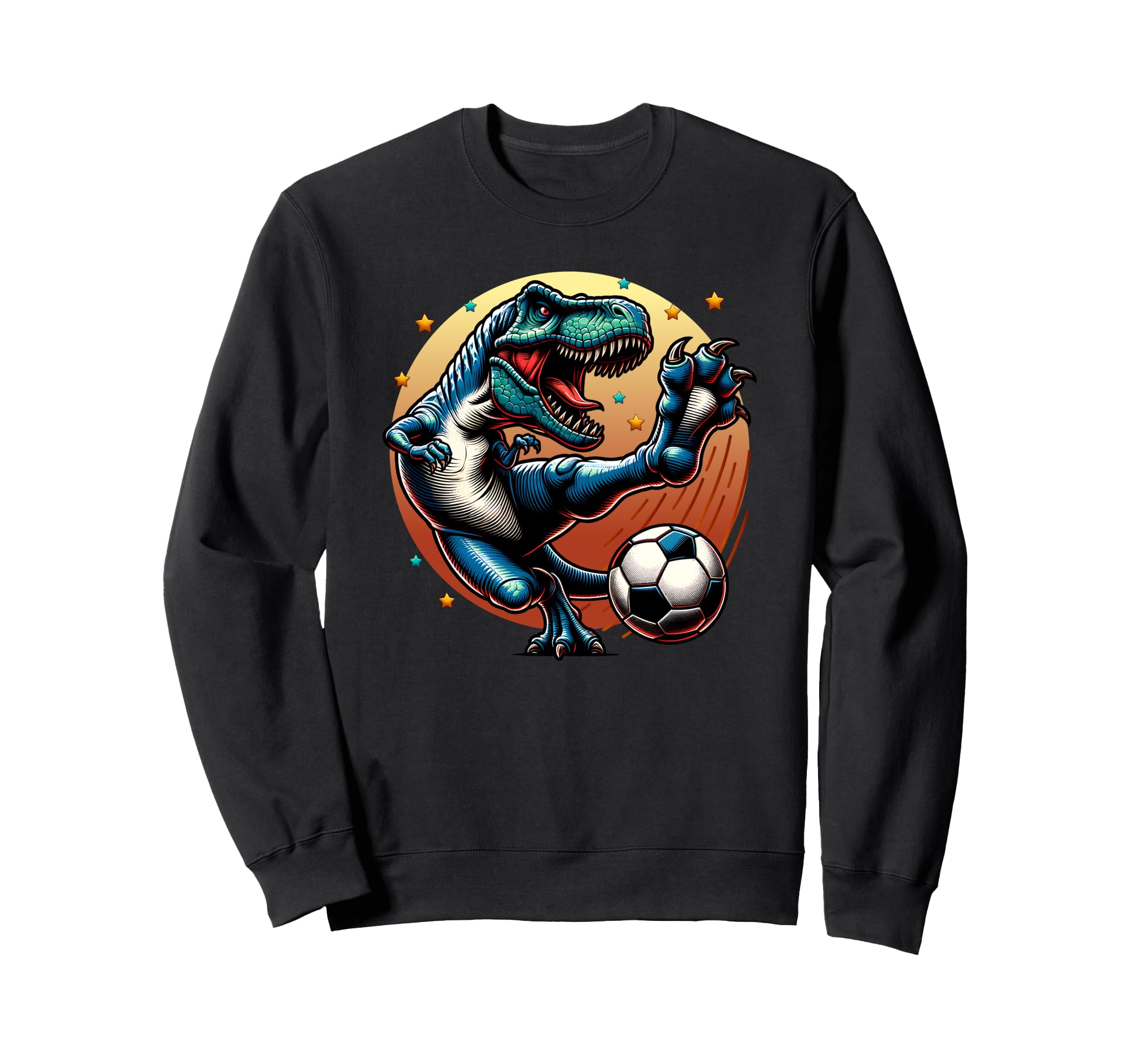 T Rex Dinosaur Soccer Player Sweatshirt - Casual Everyday Wear for Adults - T-Shirt, Sweatshirt, Hoodie