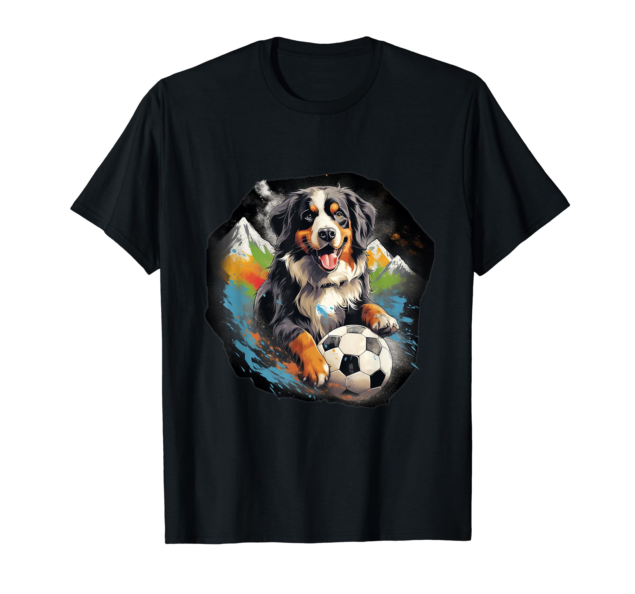 Bernese Mountain Dog Soccer Bernese T-Shirt - Novelty Apparel for Adults - T-Shirt, Sweatshirt, Hoodie