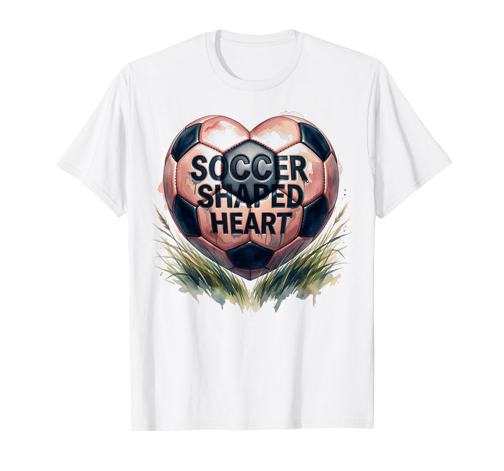 Soccer Shaped Heart Soccer Lovers T-Shirt - Trendy Graphic Men Women - T-Shirt, Sweatshirt, Hoodie