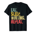 Eat Sleep Repeat Eat Sleep Writing T-Shirt - Fun Novelty Design Unisex - T-Shirt, Sweatshirt, Hoodie