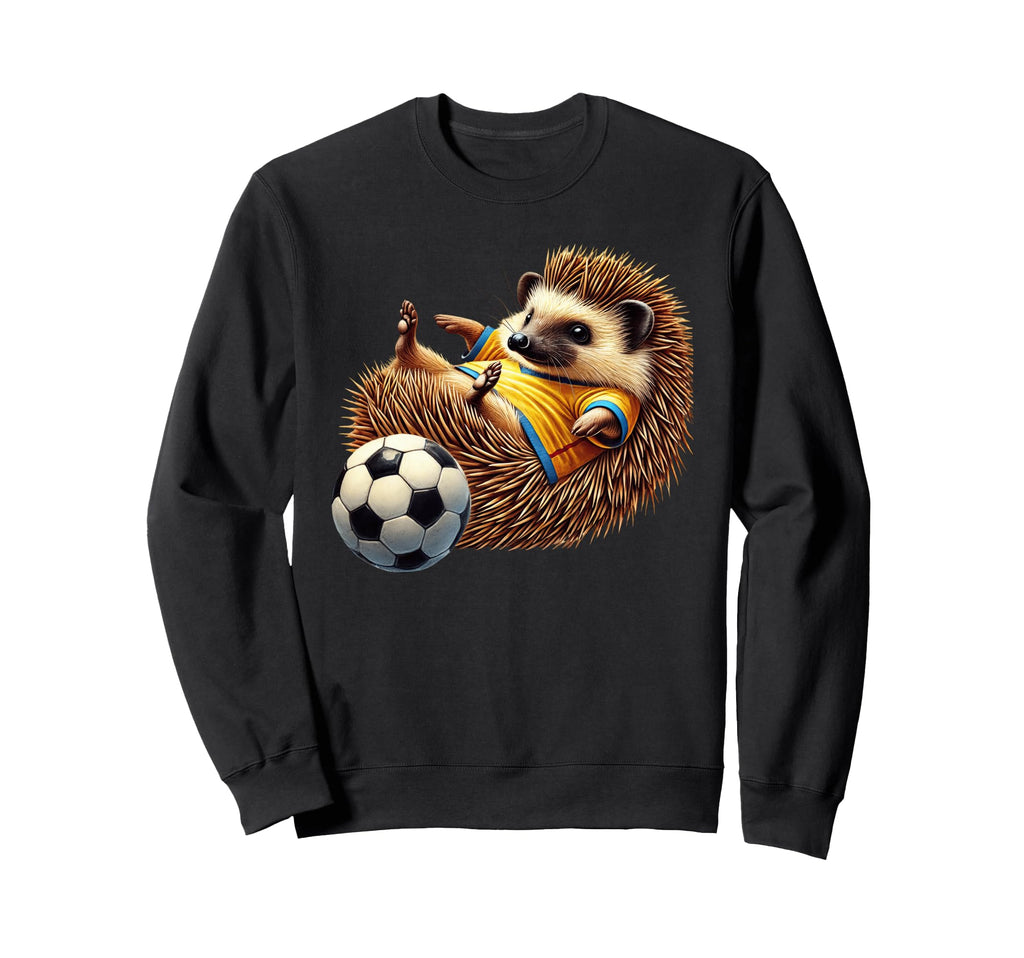 Hedgehog Soccer Player Animal Sweatshirt - Fun Novelty Design Unisex - T-Shirt, Sweatshirt, Hoodie