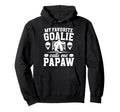 Proud Hockey Goalie Papaw Ice Hockey Hoodie - Minimalist Print for Adults - T-Shirt, Sweatshirt, Hoodie