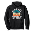 Ice Hockey Goalie Dad Broke Dad Hockey Hoodie - Graphic Print for Adults - T-Shirt, Sweatshirt, Hoodie