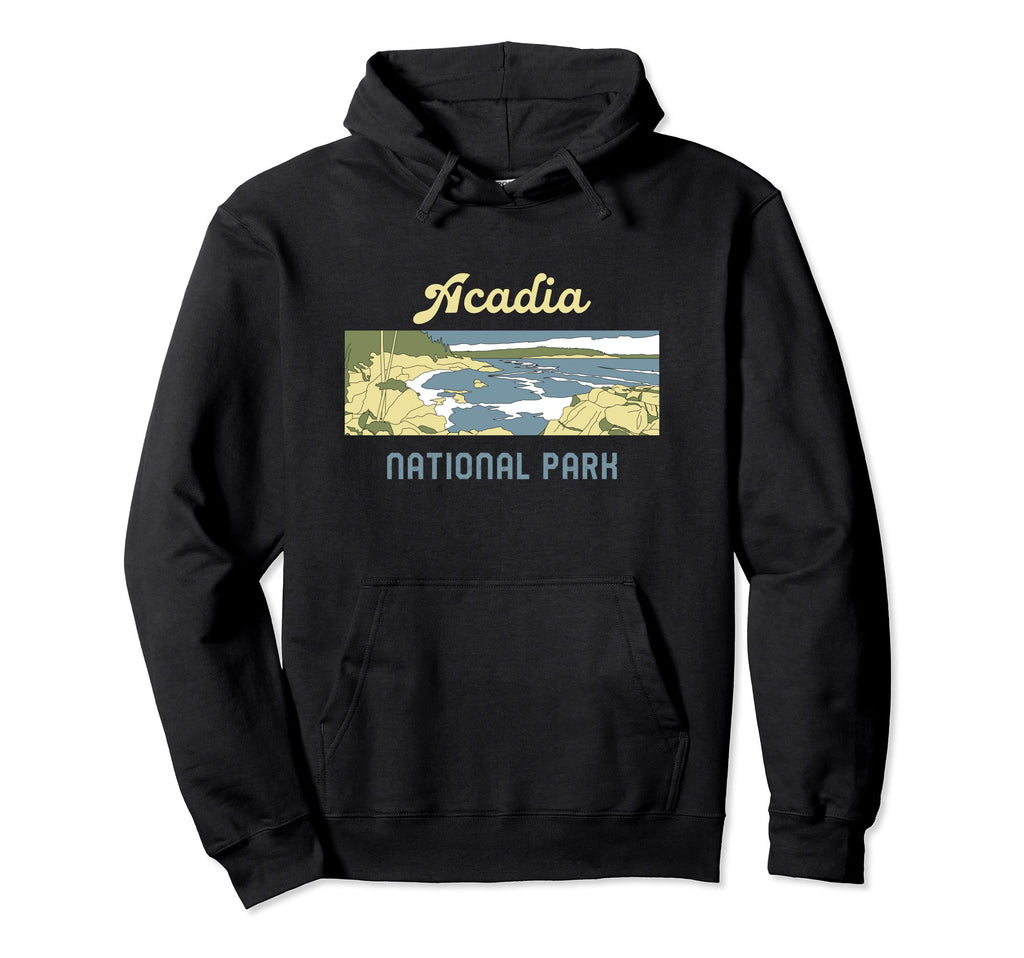 Acadia National Park Maine Minimalist Hoodie - Graphic Print Men Women - T-Shirt, Sweatshirt, Hoodie