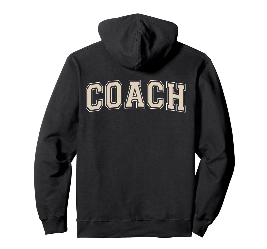 Coach Sports Trainer Antique White Hoodie - Trendy Graphic for Adults - T-Shirt, Sweatshirt, Hoodie