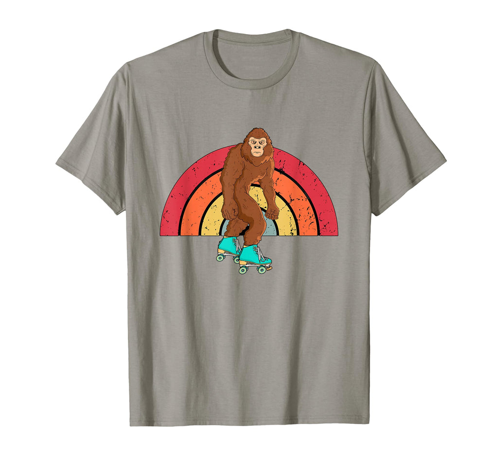 Roller Skating Bigfoot 80S Sasquatch T-Shirt - Novelty Apparel Men Women - T-Shirt, Sweatshirt, Hoodie