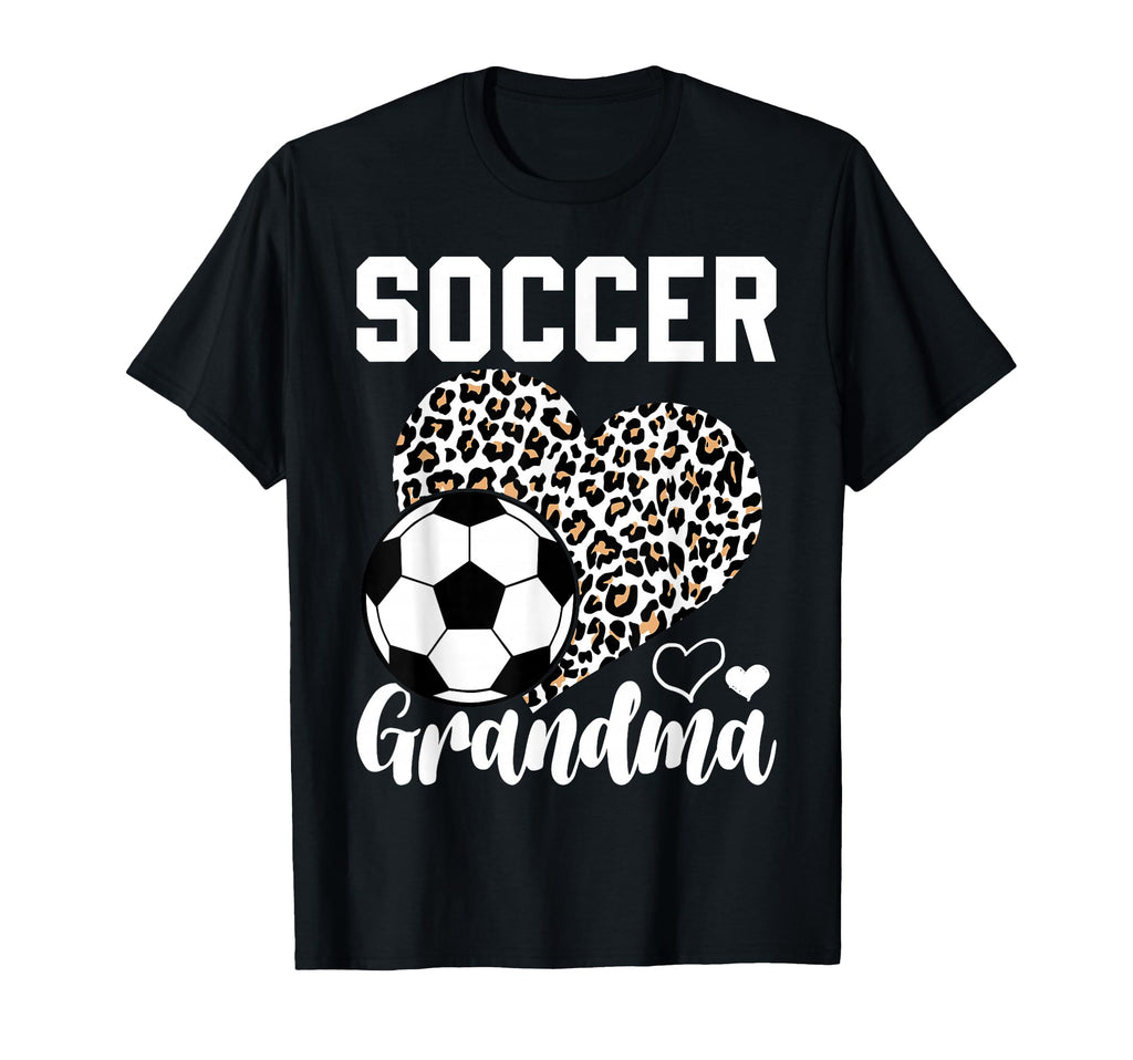 Soccer Grandma Leopard Heart Funny T-Shirt - Trendy Graphic for Adults - T-Shirt, Sweatshirt, Hoodie