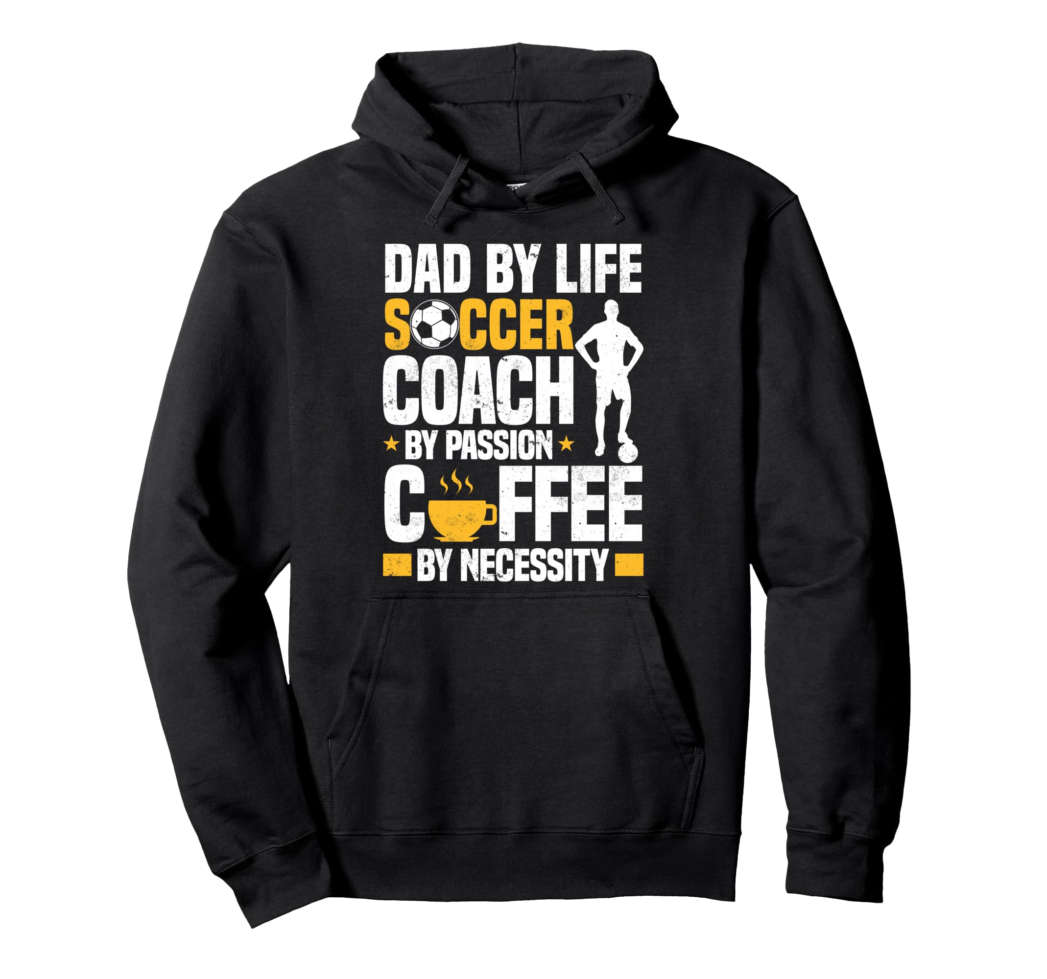 Dad Soccer Coach Coffee Lover Hoodie - Custom Art Print Men Women - T-Shirt, Sweatshirt, Hoodie