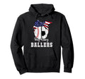 Busy Raising Ballers Baseball Soccer Hoodie - Trendy Graphic Men Women - T-Shirt, Sweatshirt, Hoodie