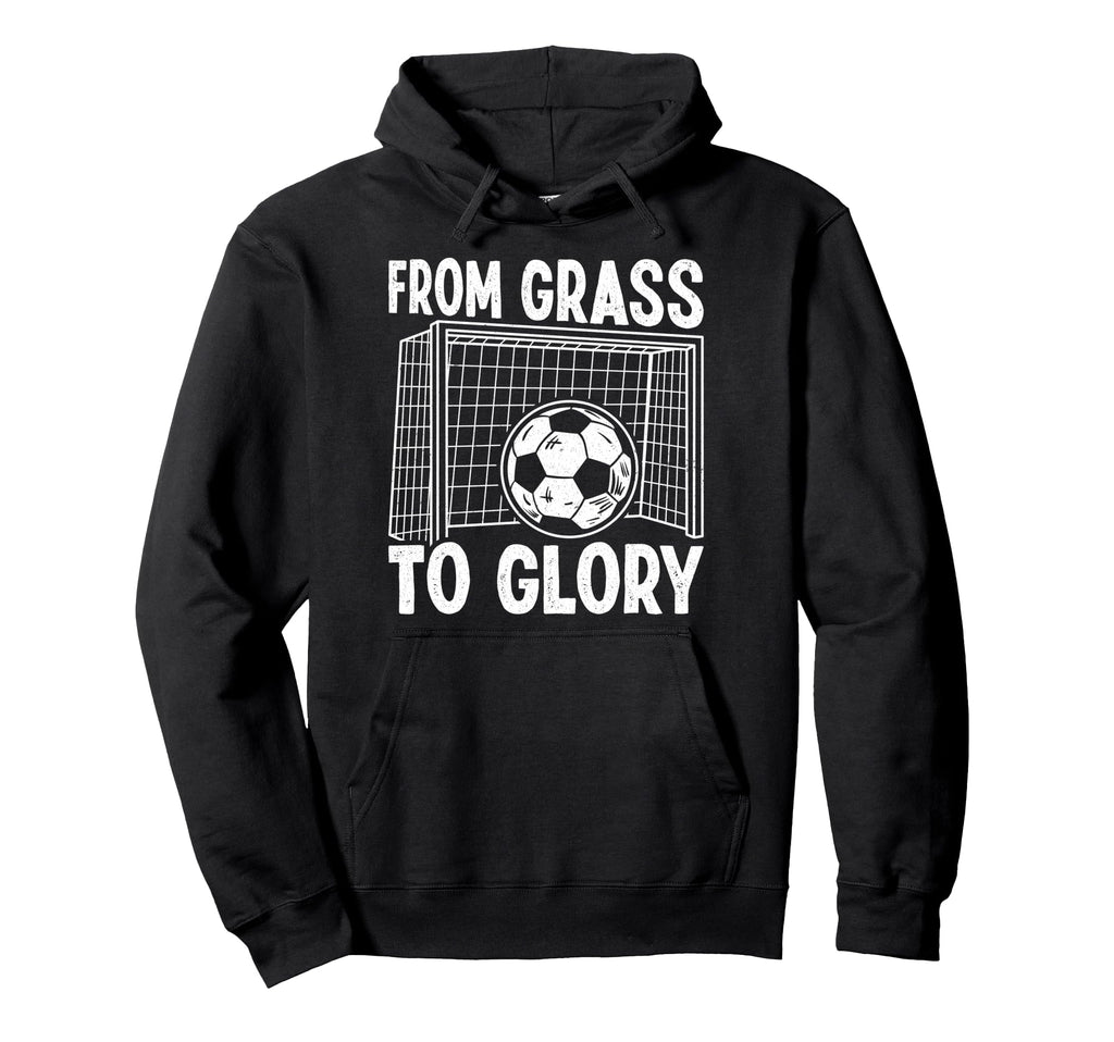 Soccer From Grass To Glory Goal Net Hoodie - Minimalist Print Men Women - T-Shirt, Sweatshirt, Hoodie