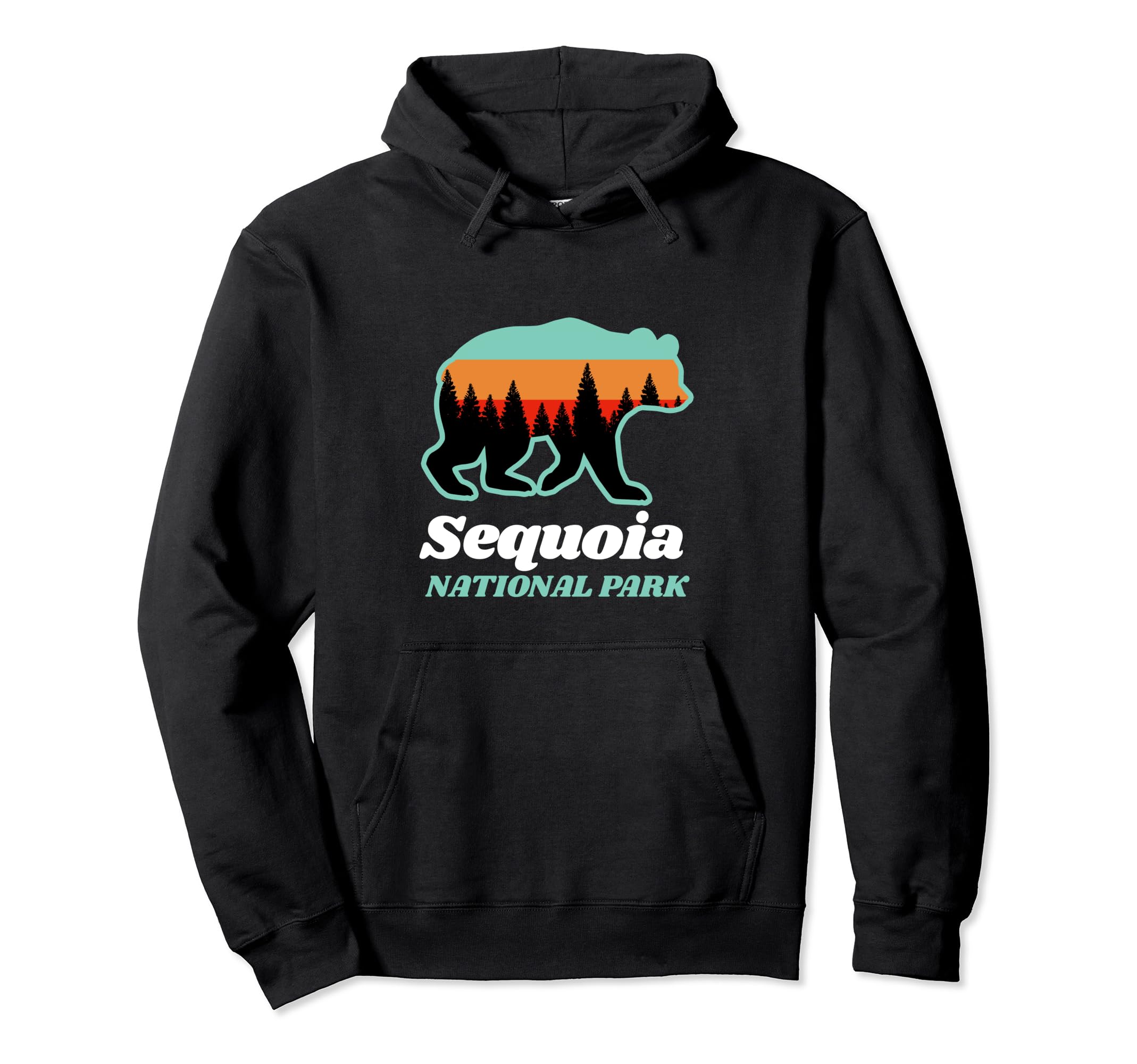 Sequoia Bear Forest National Park Hoodie - Minimalist Print for Adults - T-Shirt, Sweatshirt, Hoodie