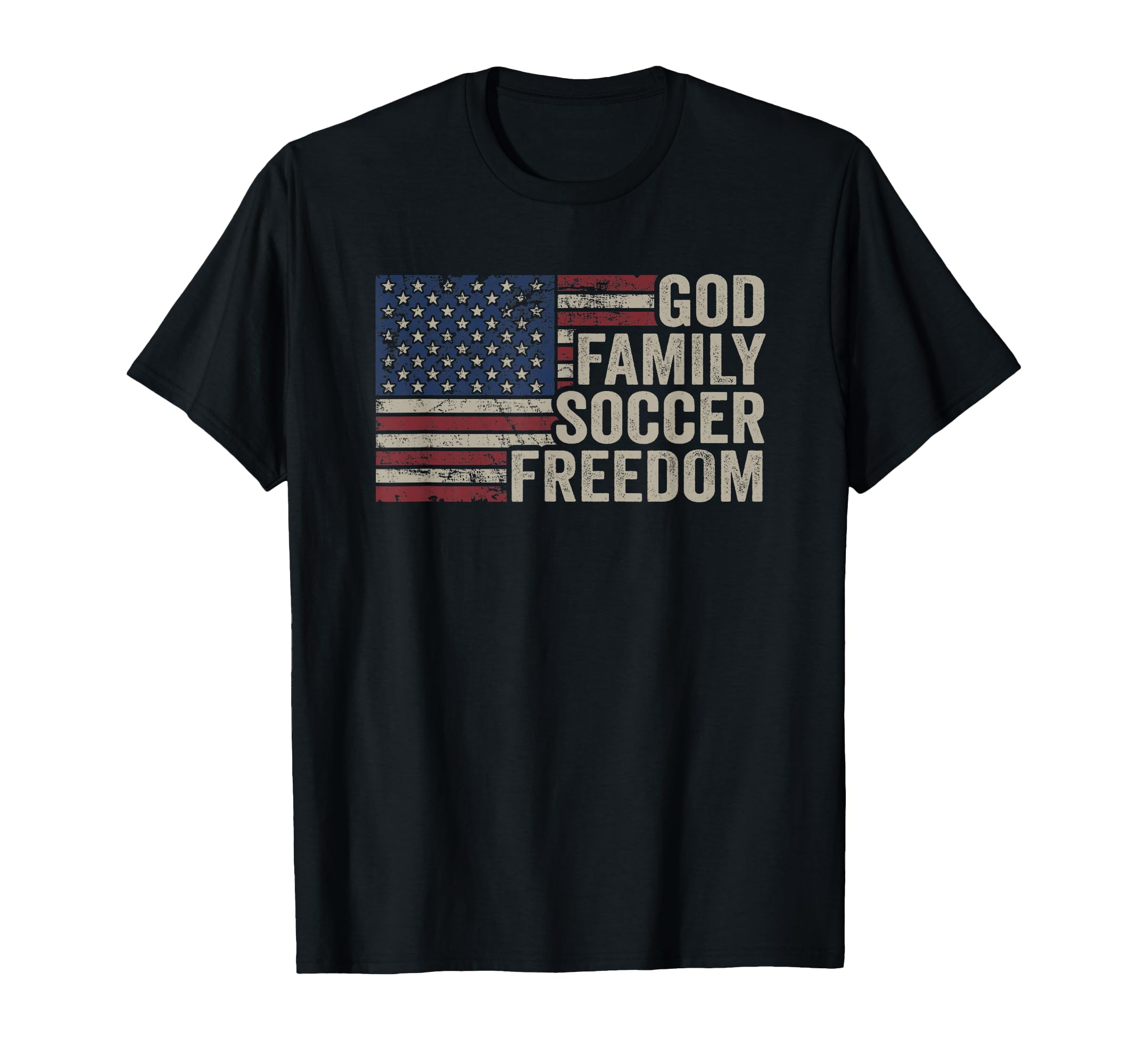 God Family Soccer Freedom Player T-Shirt - Custom Art Print for Adults - T-Shirt, Sweatshirt, Hoodie