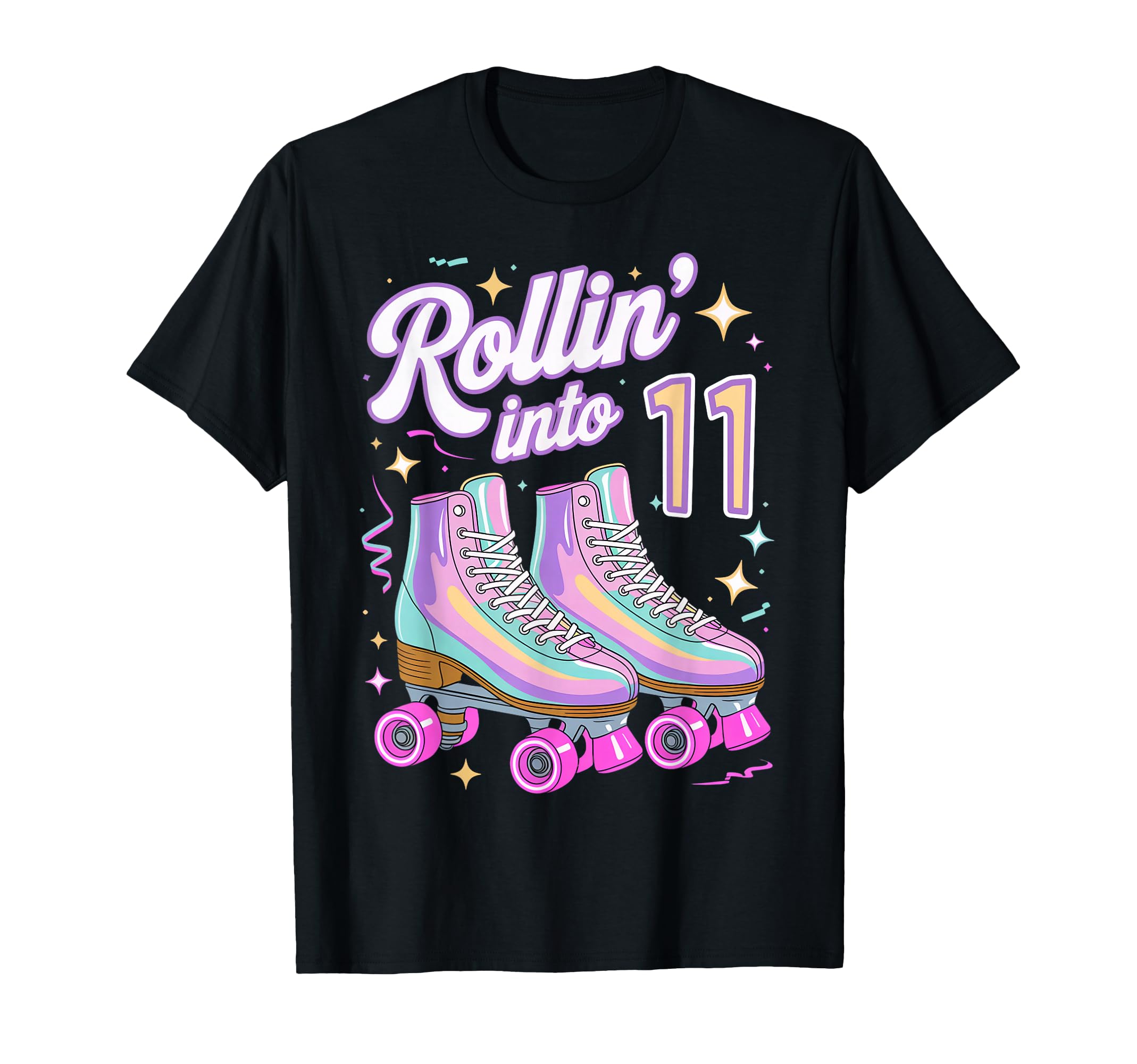 Rollin Into 11 Roller Skating 11Th T-Shirt - Novelty Apparel Men Women - T-Shirt, Sweatshirt, Hoodie