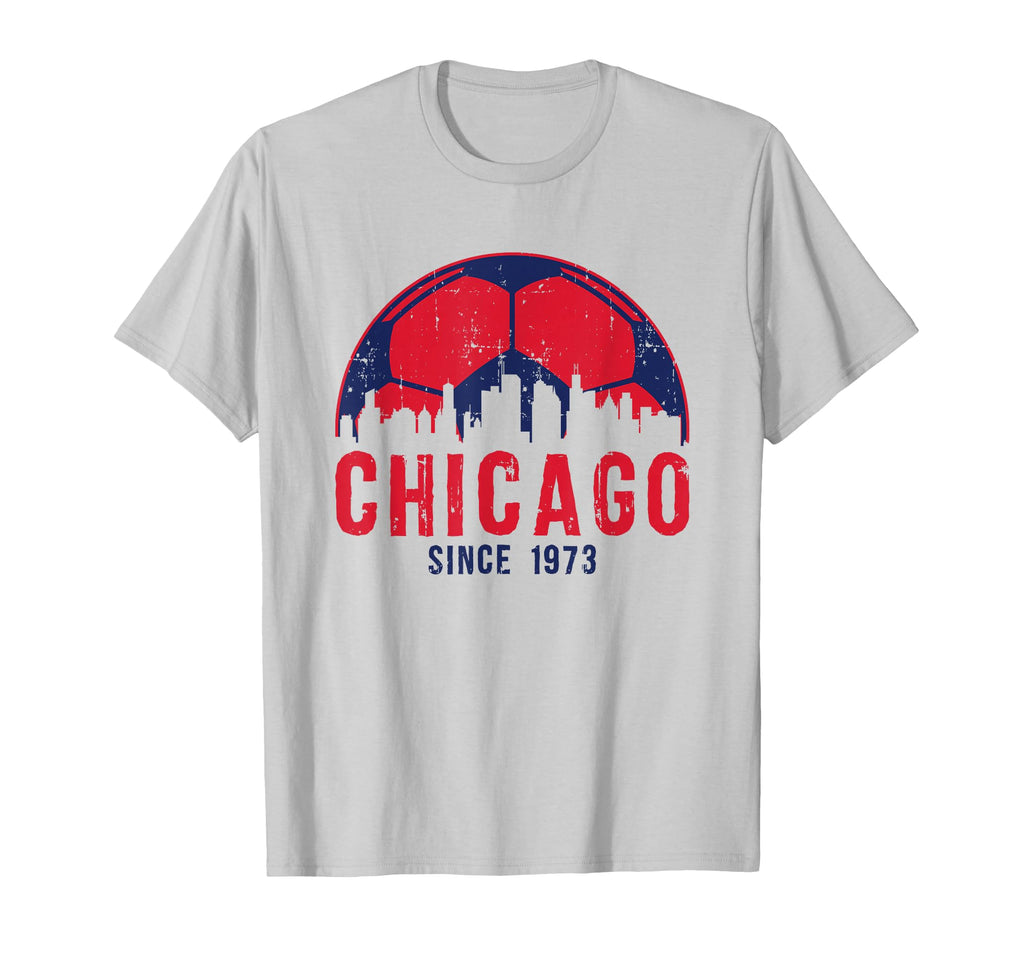 Chicago Skyline Soccer Fc Futbol T-Shirt - Aesthetic Graphic for Adults - T-Shirt, Sweatshirt, Hoodie