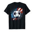 Soccer Sport American Flag 4Th July T-Shirt - Custom Art Print Unisex - T-Shirt, Sweatshirt, Hoodie