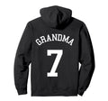 Grandma No 7 Football Gran Soccer Hoodie - Fun Novelty Design for Adults - T-Shirt, Sweatshirt, Hoodie