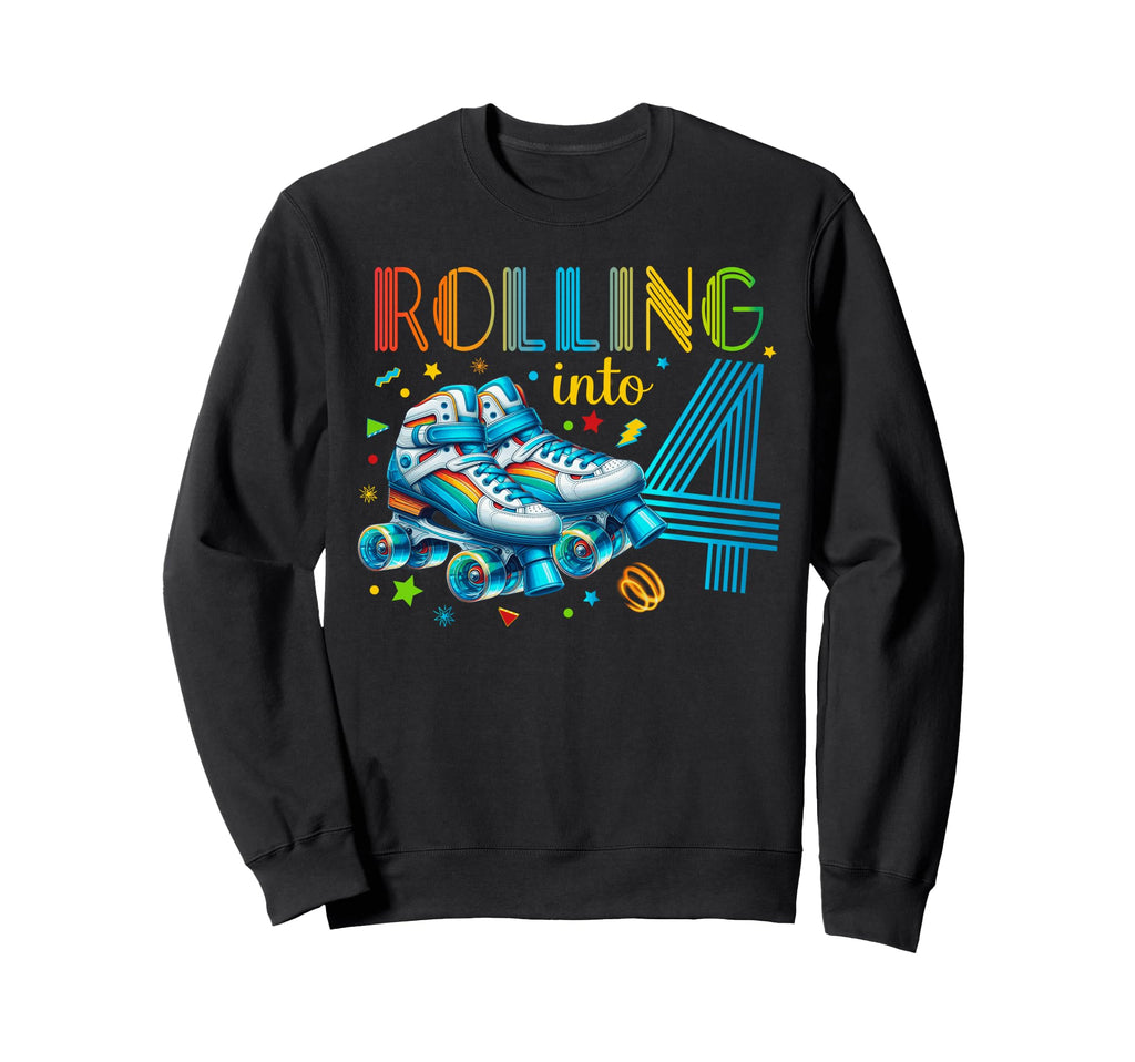 Roller Skates Birthday Party Skating Sweatshirt - Graphic Print for Adults - T-Shirt, Sweatshirt, Hoodie