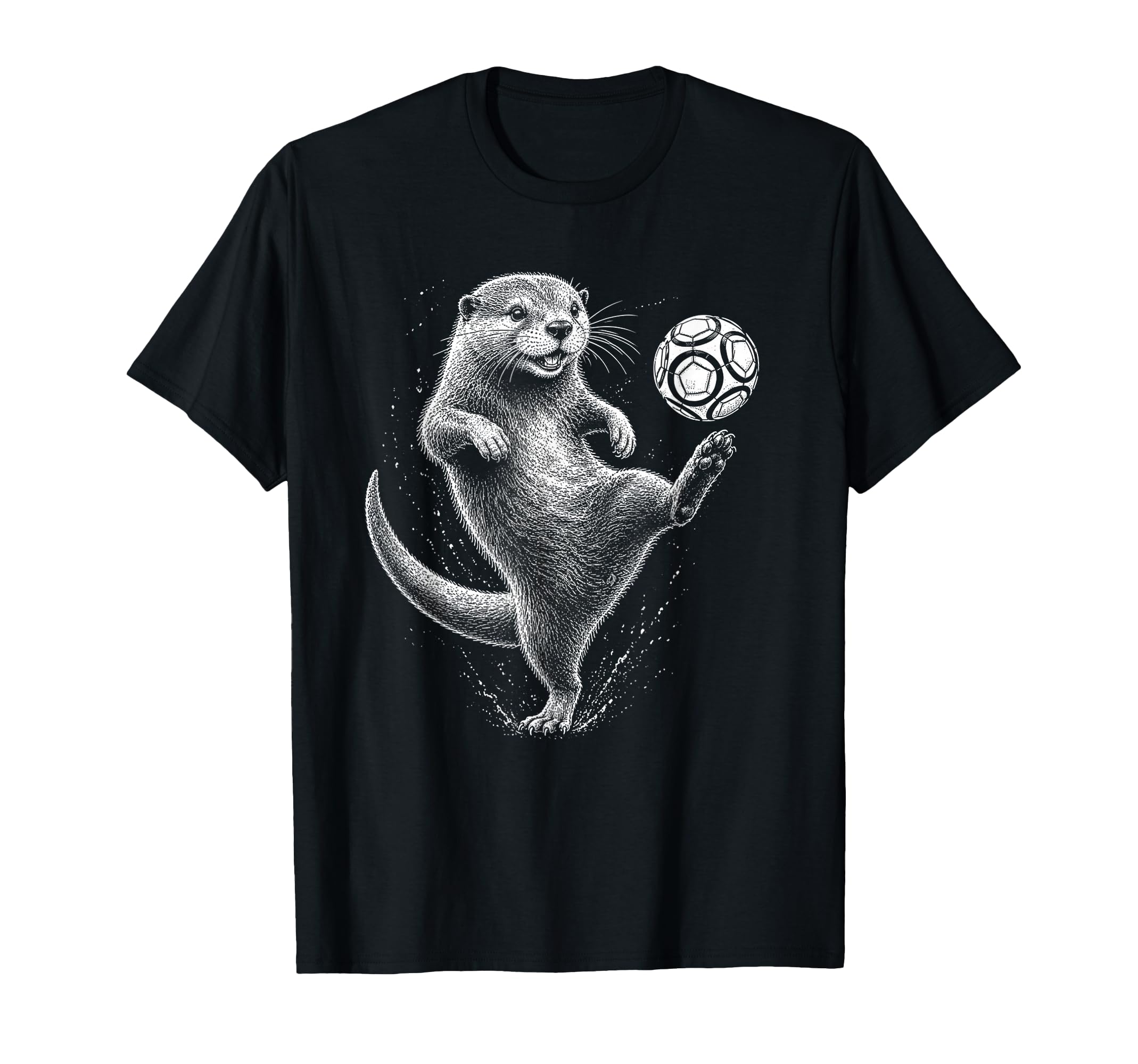 Funny Otter Juggling Soccer Ball T-Shirt - Casual Everyday Wear Unisex - T-Shirt, Sweatshirt, Hoodie