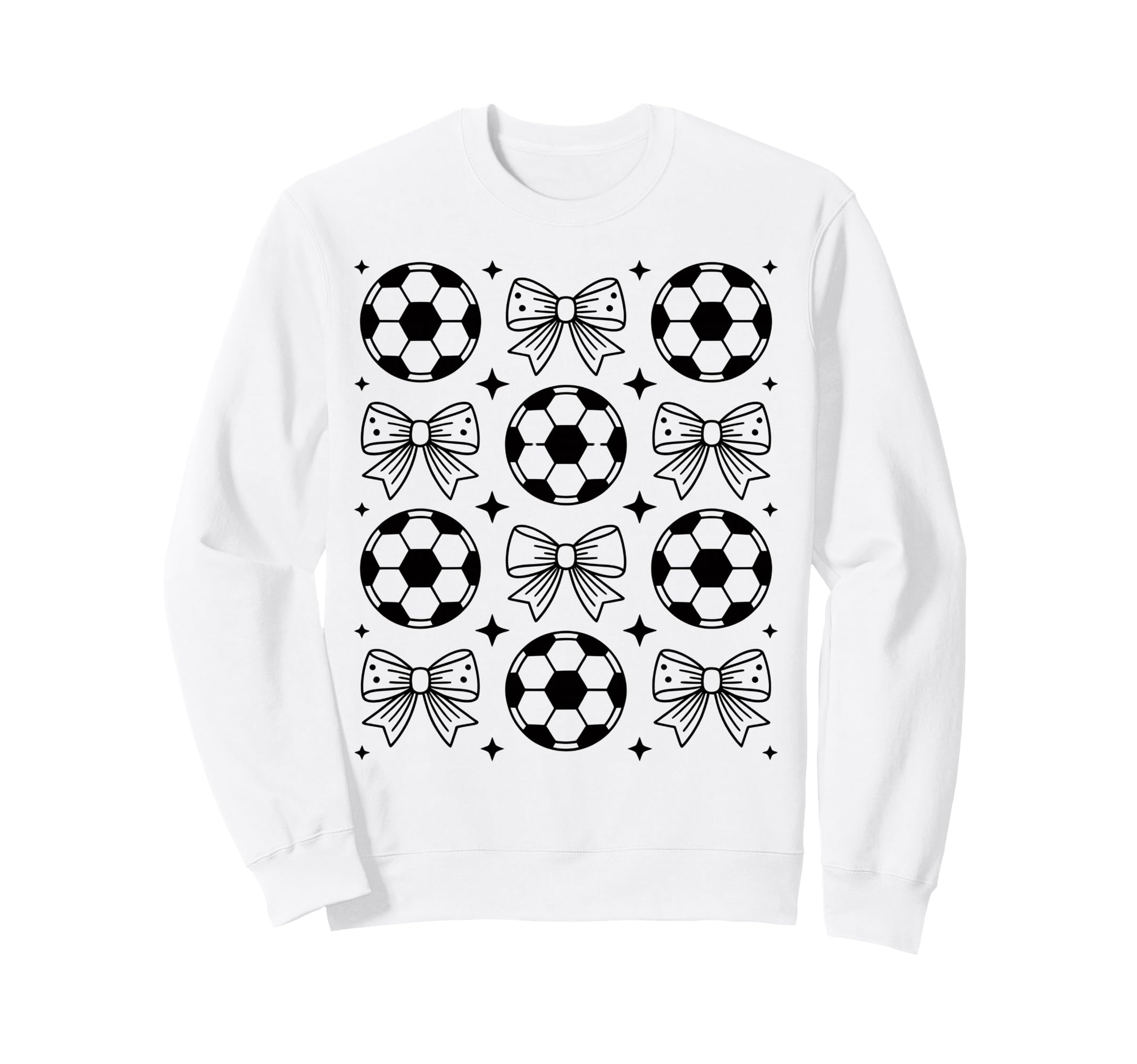 Groovy Soccer Coquette Bow Soccer Sweatshirt - Graphic Print for Adults - T-Shirt, Sweatshirt, Hoodie