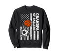 Grandpa Ballers Funny Usa Flag Soccer Sweatshirt - Graphic Print Men Women - T-Shirt, Sweatshirt, Hoodie