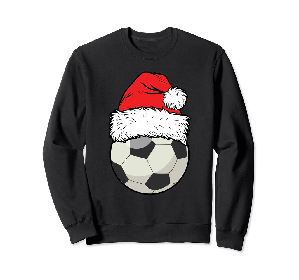 Soccer Football Santa Hat Matching Sweatshirt - Trendy Graphic Unisex - T-Shirt, Sweatshirt, Hoodie