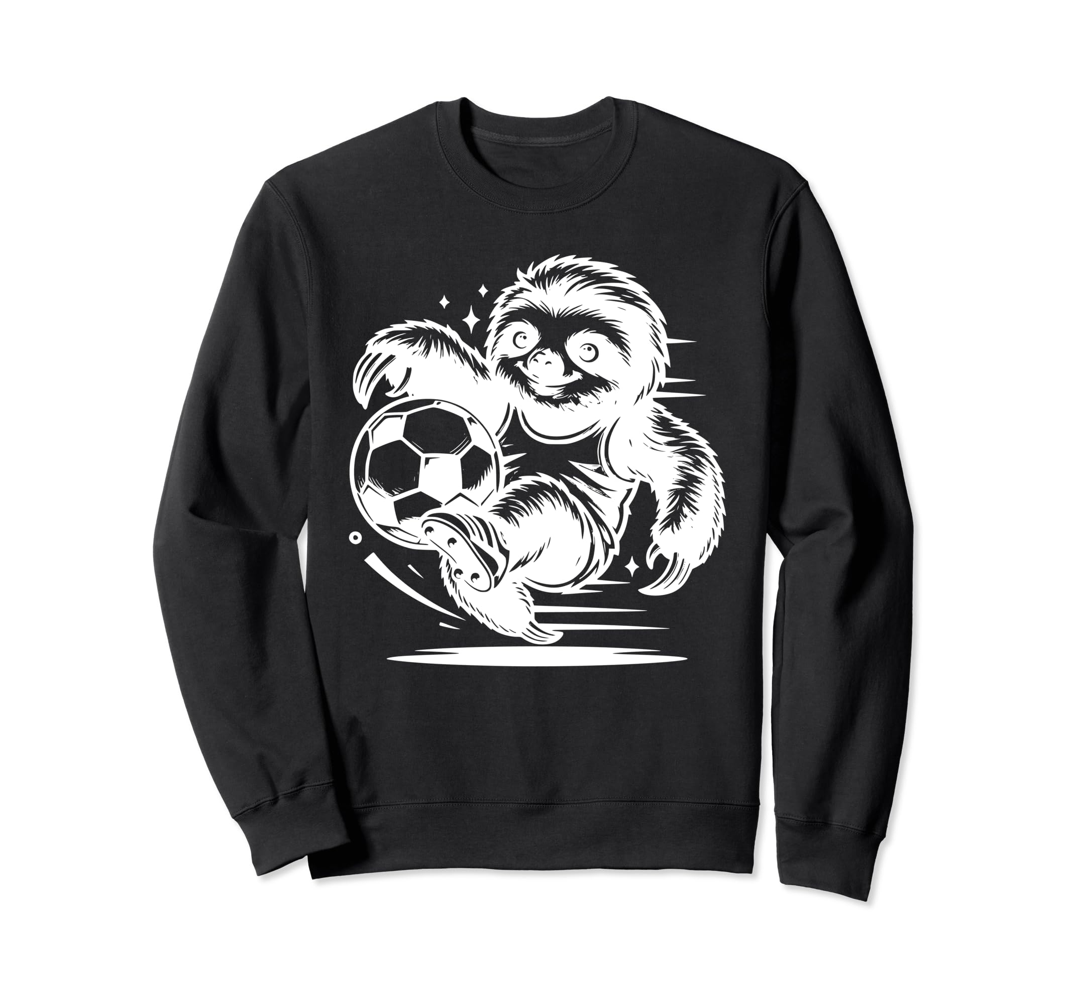 Sloth Soccer Silhouette Funny Sweatshirt - Custom Art Print for Adults - T-Shirt, Sweatshirt, Hoodie