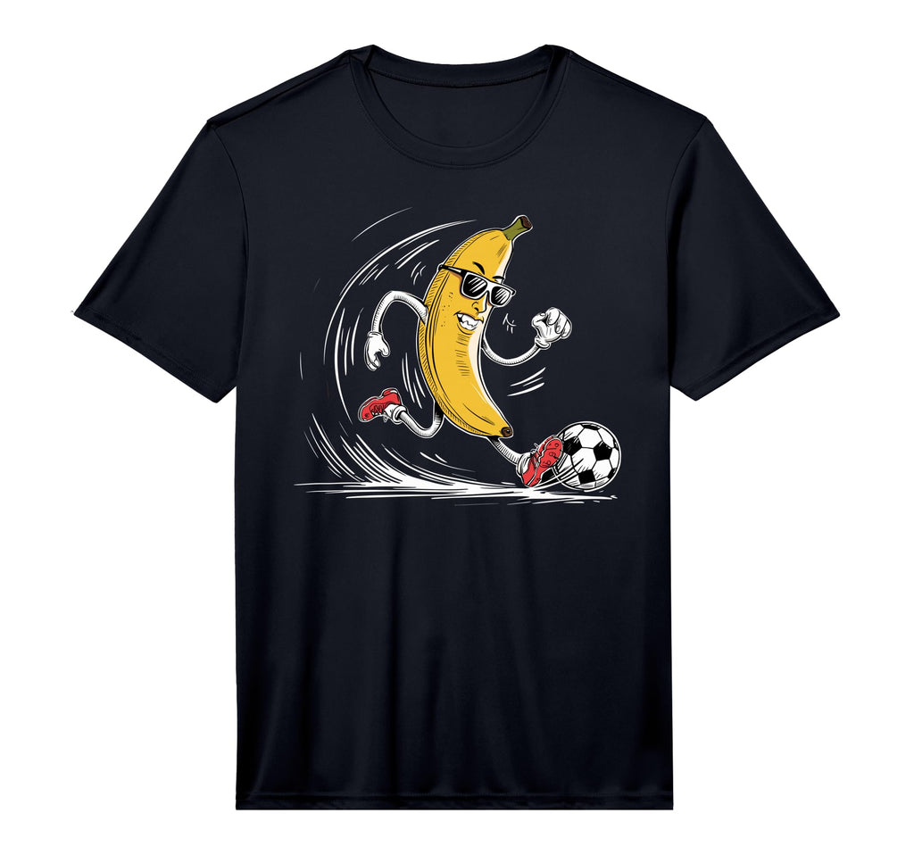 Sport Fruit Banana Football Player T-Shirt - Minimalist Print Men Women - T-Shirt, Sweatshirt, Hoodie