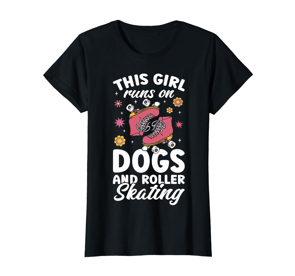 Runs Dogs And Roller Skating T-Shirt - Custom Art Print for Adults - T-Shirt, Sweatshirt, Hoodie